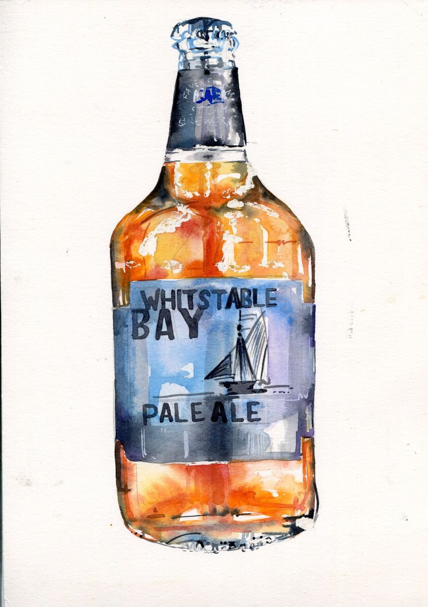 Whitstable Bay Pale Ale Sheperd Neame Craft Beer Bottle by Hannah Clark