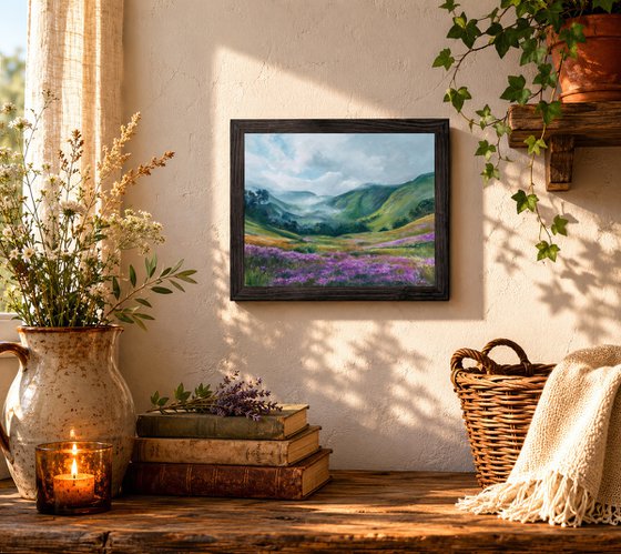 Purple flowers in the meadow