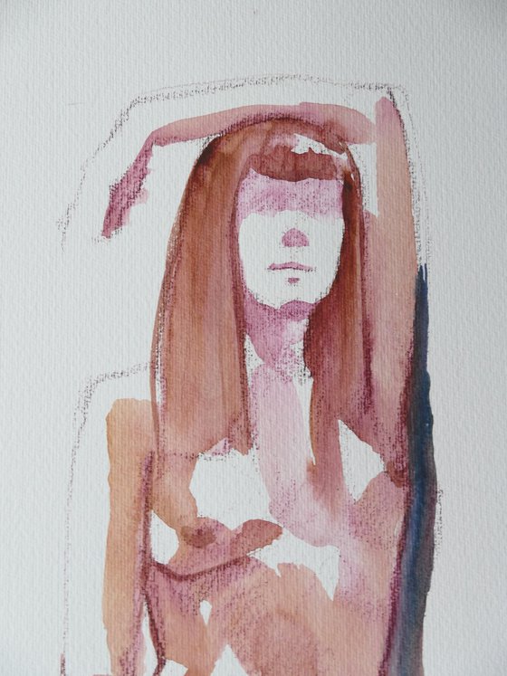 Standing female nude