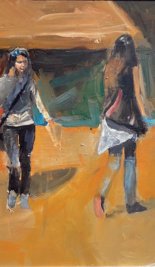 Walkers on the street by Róbert Kormos