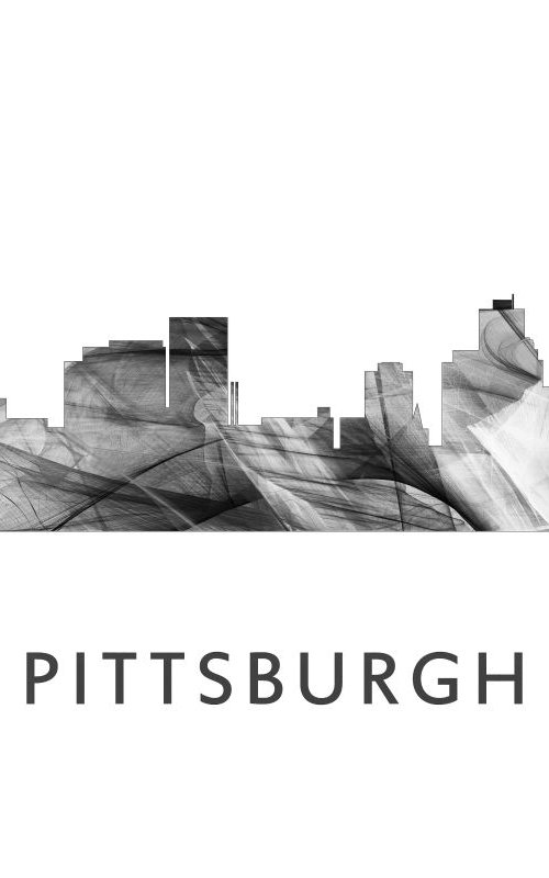 Pittsburgh Pennsylvania Skyline WB BW by Marlene Watson