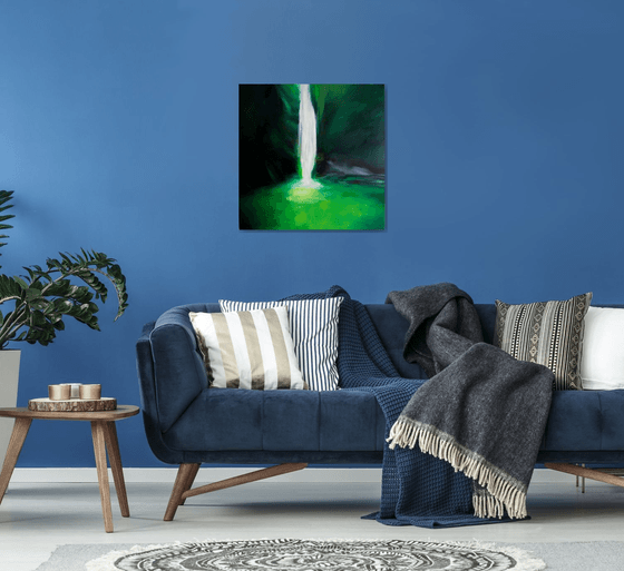 Oil painting on Canvas Waterfall Landscape