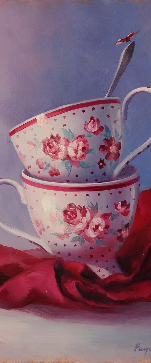"Cups and ladybugs" by Lena Vylusk