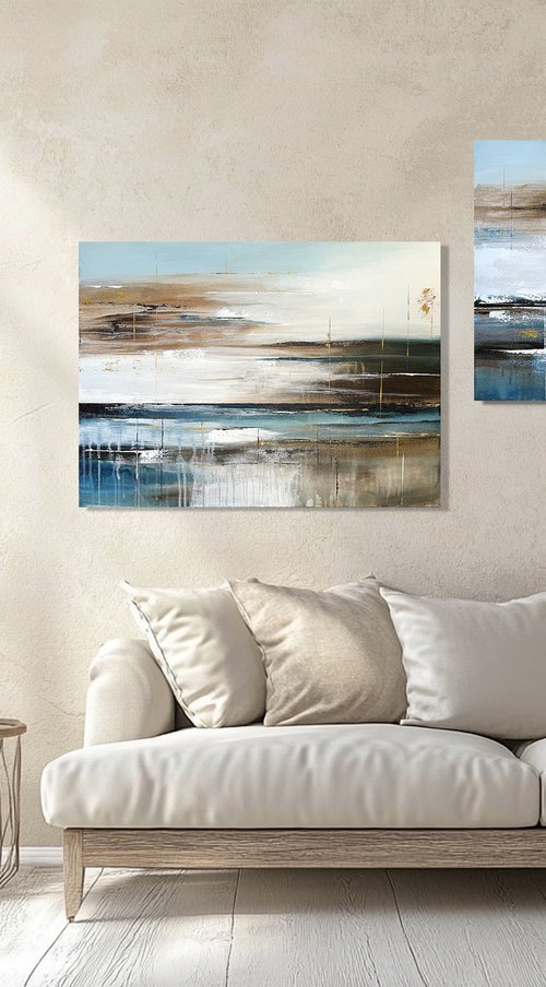 Azure Shores Diptych by Tatiana Malinovscaia