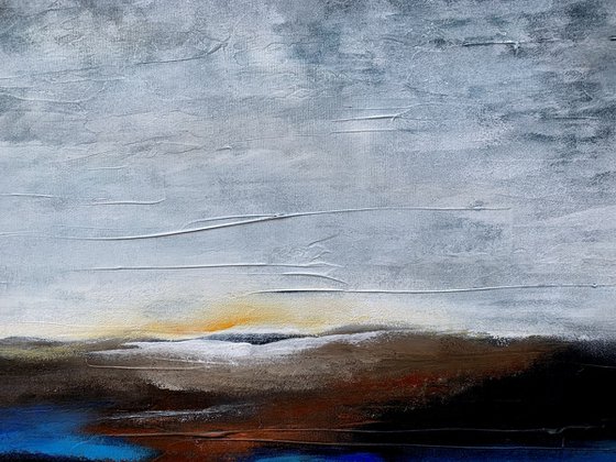 The Breath of Wind - TEXTURED ABSTRACT ART – MODERN LANDSCAPE PAINTING. READY TO HANG!