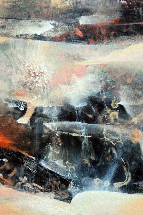 SECTION IN A MEMORY OF A STAR LARGE COSMIC LANSCAPE DREAMSCAPE FASCINATING ONIRIC ART BY ROMANIAN  MASTER KLOSKA by Kloska Ovidiu