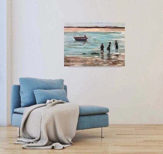 Seaside Reverie, Beach Scene