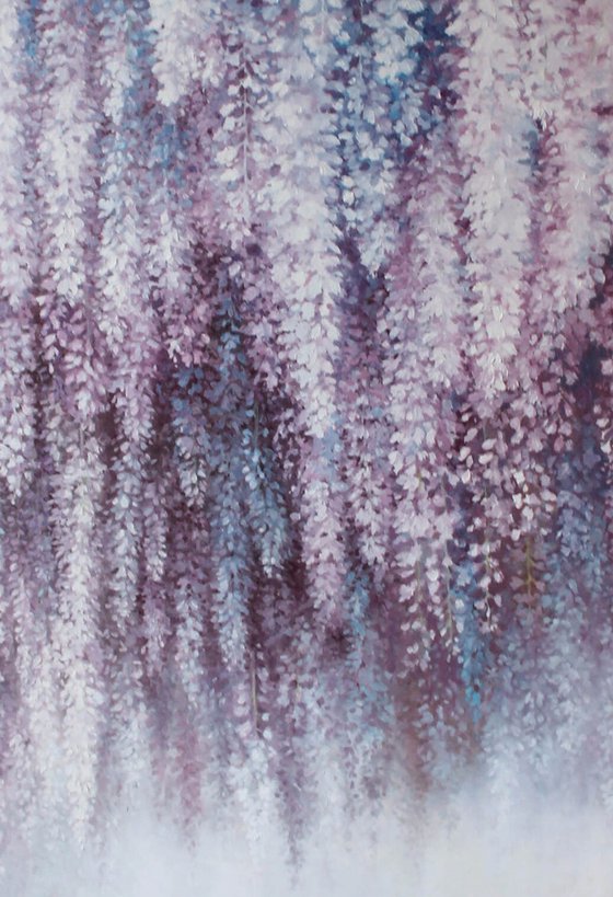 "Purple wisteria" Purple flowers wall art