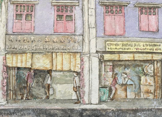 1951-1950, shophouses, Johor