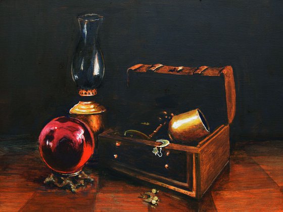 Still Life with Glass Orb