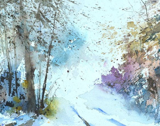 Path to light watercolor