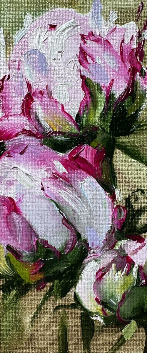 Small bouquet of peonies by Olena Hromova