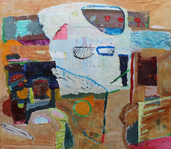 Composition with a white center