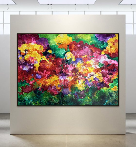 "Riot of flowers in summer"