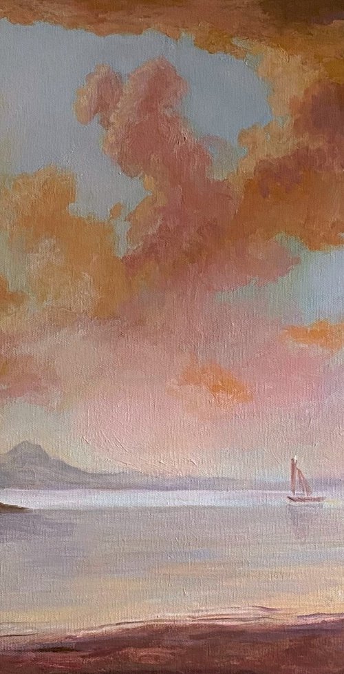 Classical Seascape. Original Oil Painting on Canvas. by Jackie Smith