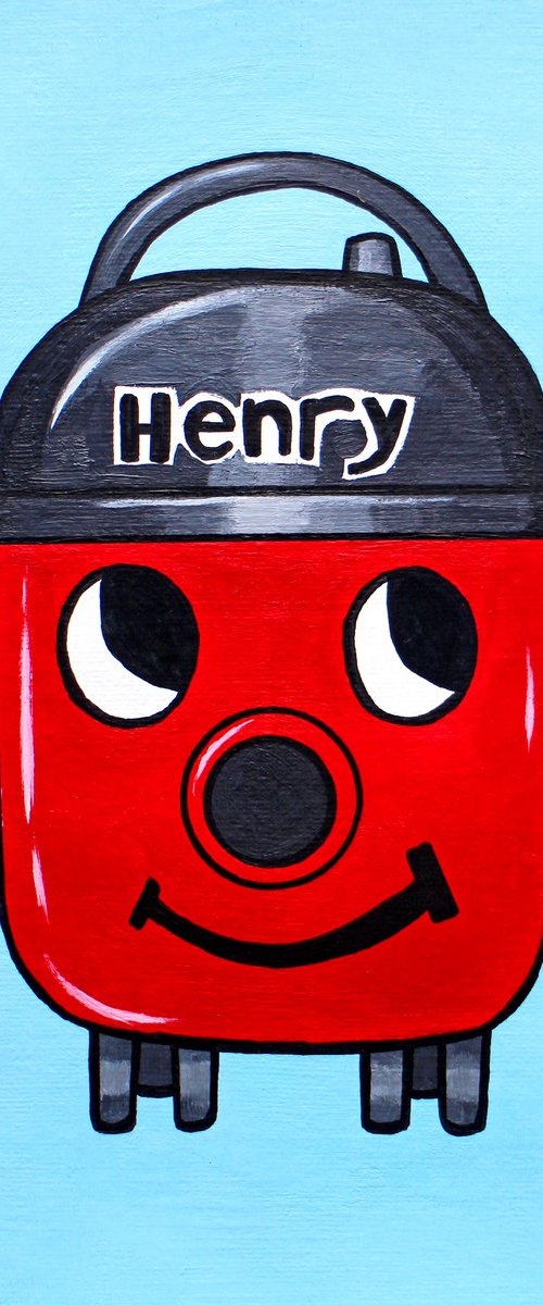 Henry Hoover Pop Art Painting on A5 Paper by Ian Viggars