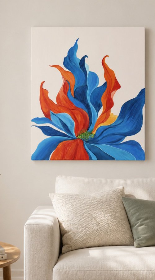 Luminous Botanica II Blue Flame by Jian Ma (Jane M.)