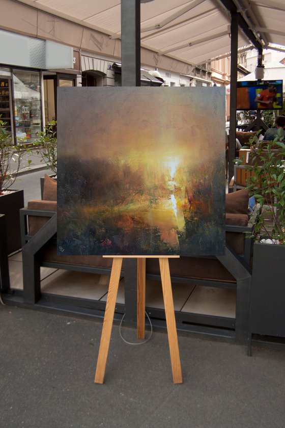 " Hazy Sunrise " SPECIAL PRICE / W 80 x H 80 cm