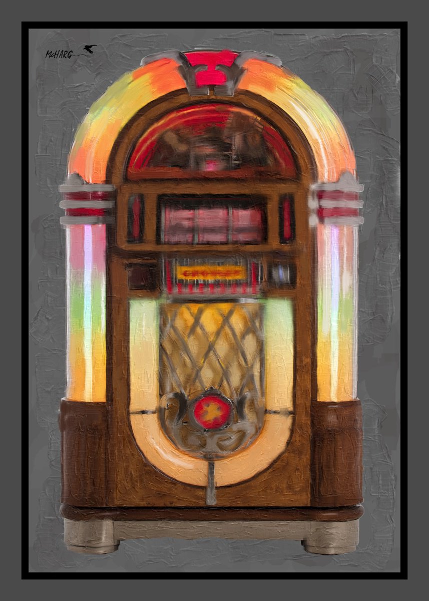 Impressionistic Painting , Jukebox By Joe Mcharg, 30 X 42, Artwork For Sale On Artfinder
