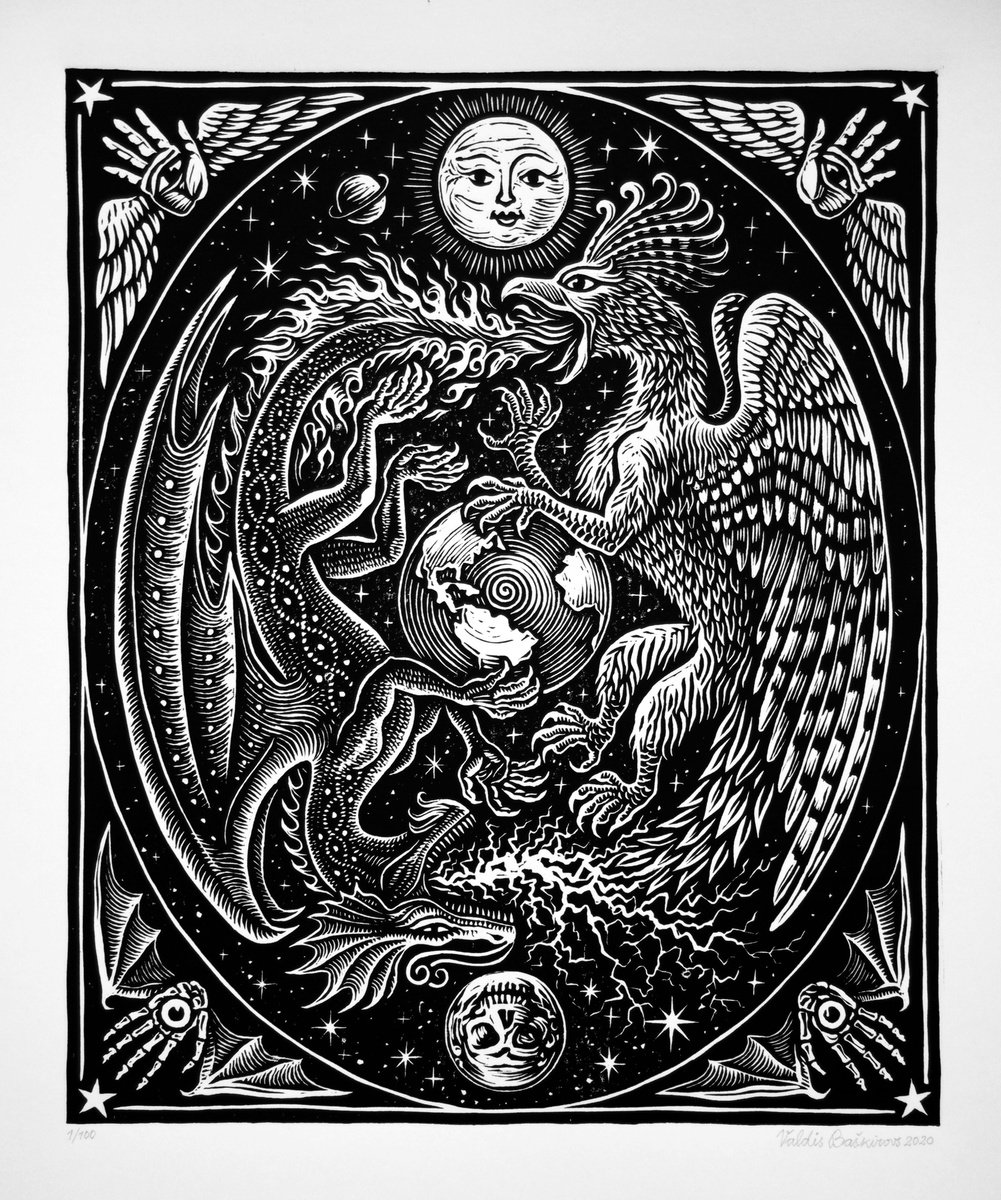 Dragon and Phoenix by Valdis Baskirovs