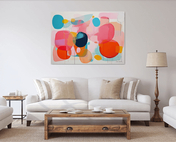 Vibrant blue and passion pink