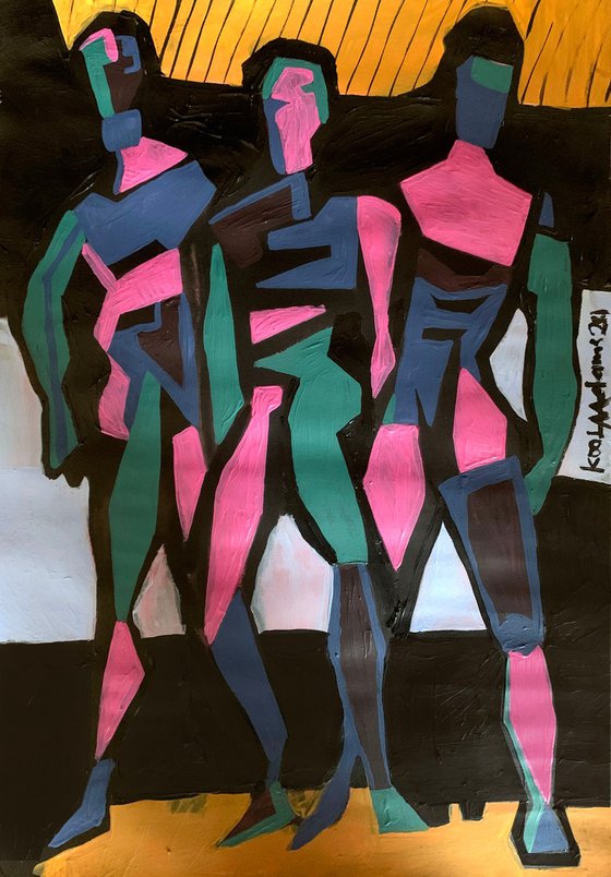 Three Abstracted Figures