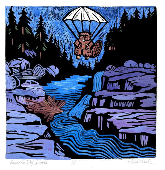Parachuting Beaver