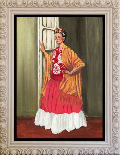 Frida Standing in a Doorway by Lucy Morningstar