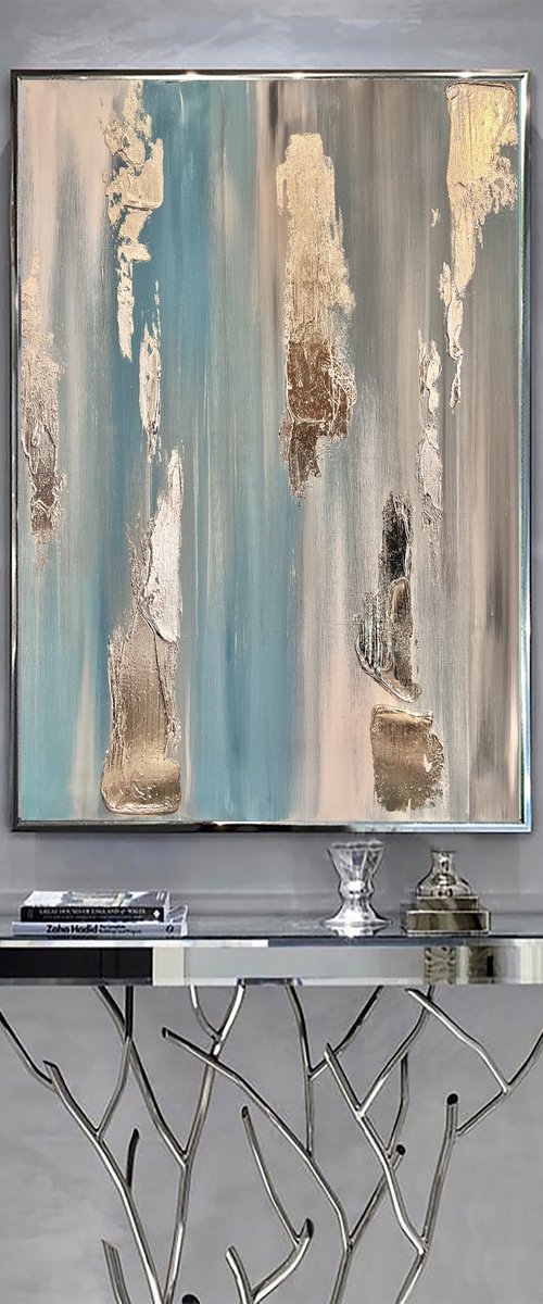 White blue shapes. by Marina Skromova