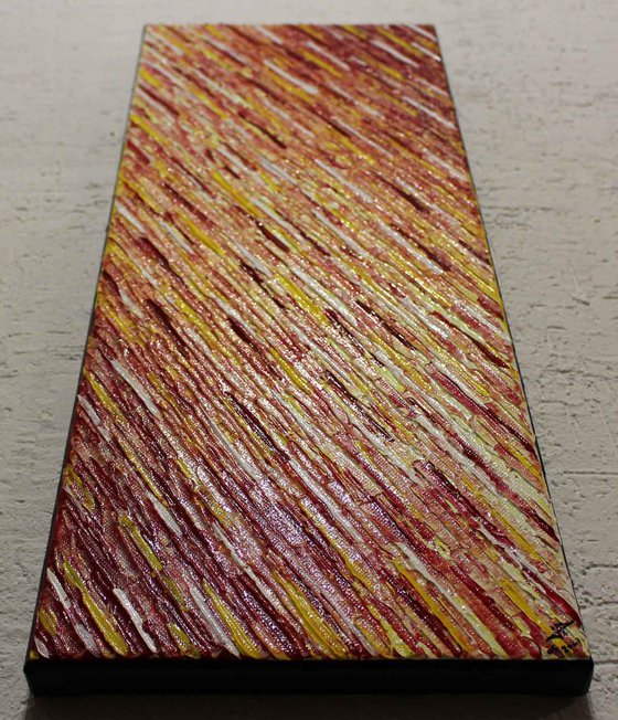 Red yellow white knife texture