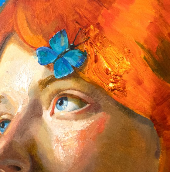 Girl with butterfly