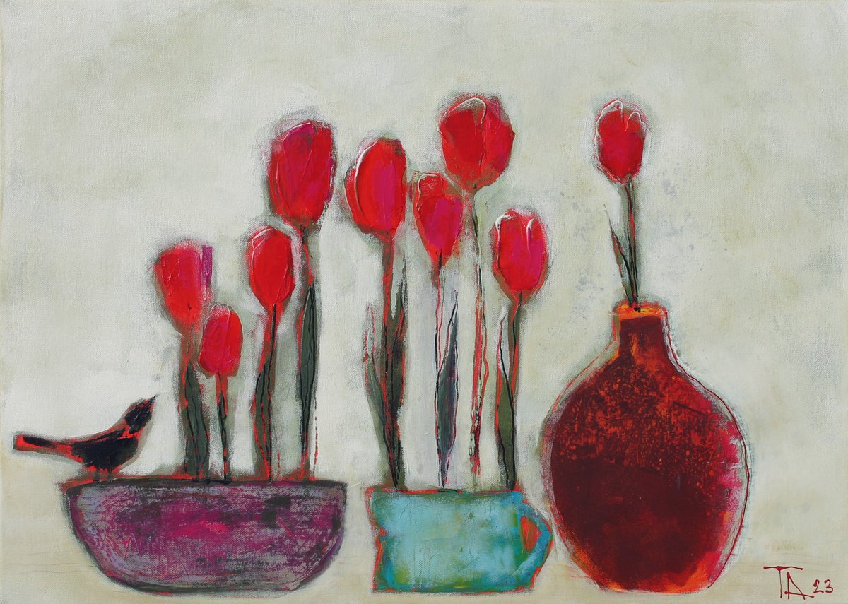 Time for the tulips to bloom. by Tatjana Auschew
