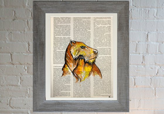 American store Lion Original Painting