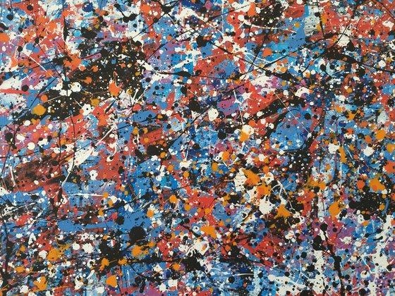 Abstract Jackson Pollock style painting by M.Y.