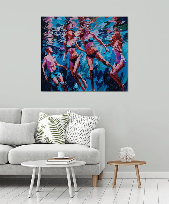 Over the blue mirror