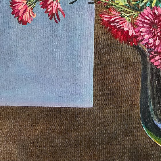Chrysanthemums on the Windowsill