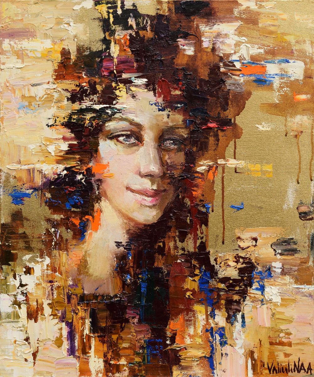 Abstract girl portrait painting #8 | Artfinder