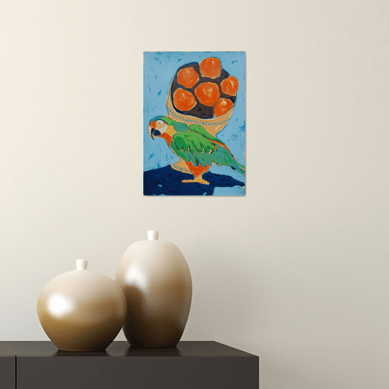 Parrot and oranges