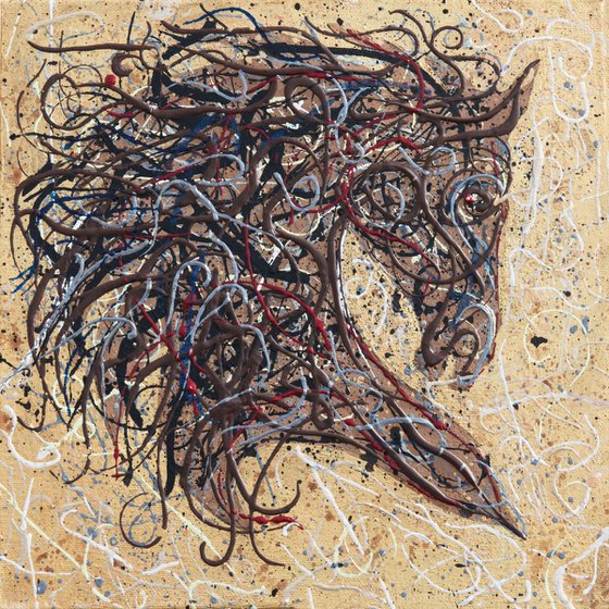 Abstract Horse Pollock Style