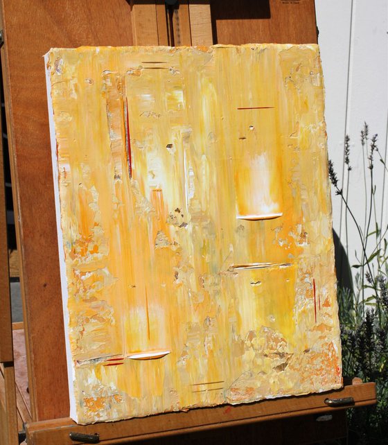 Yellow Orange White Abstract Concept