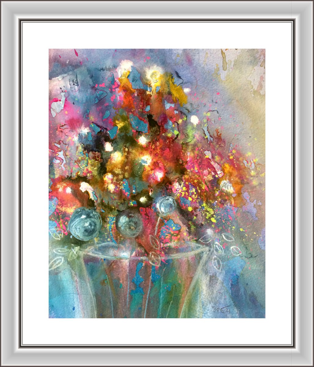 Send Yourself Some Flowers - Abstract Flowers Still-Life by Gesa Reuter