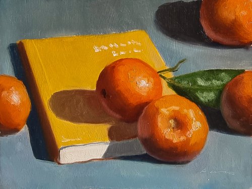 Yellow Book and Clementines by Pascal Giroud
