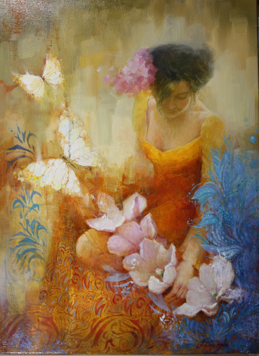 Impressionistic Portrait Oil Painting By Alexandr Dobrodiy, 19 X 25, ????? ??????, Original Artwork