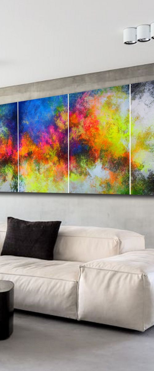 300x90cm. / Abstract Painting / © 2019 Alex Senchenko. / Accession by Alex Senchenko