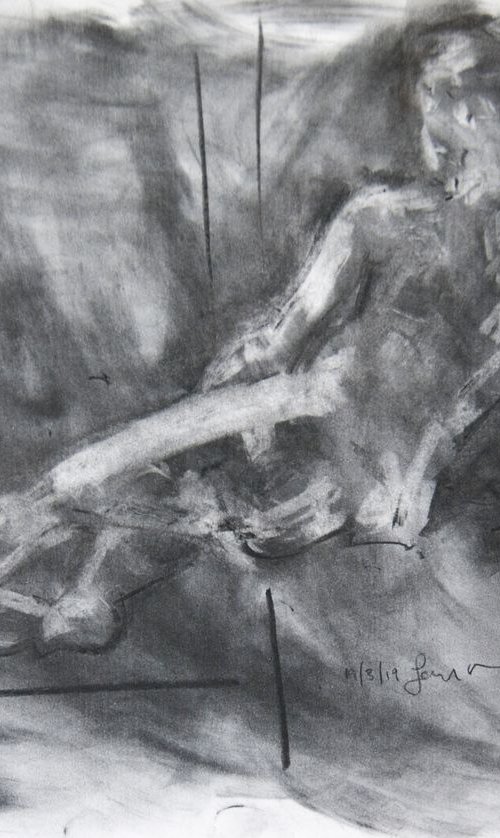 Nude Female -Life Drawing No 381 by Ian McKay