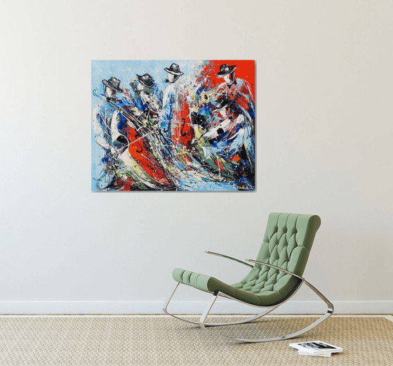 Jazz Band on Canvas