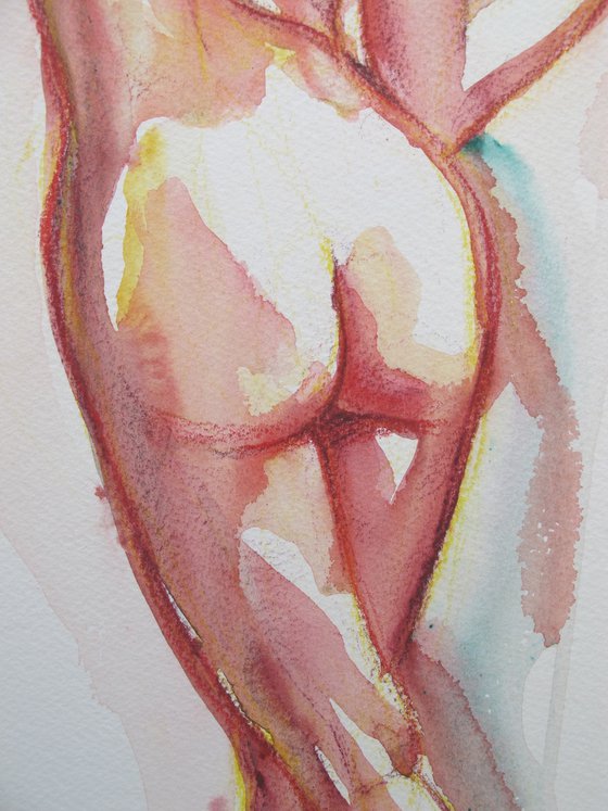 Standing female nude