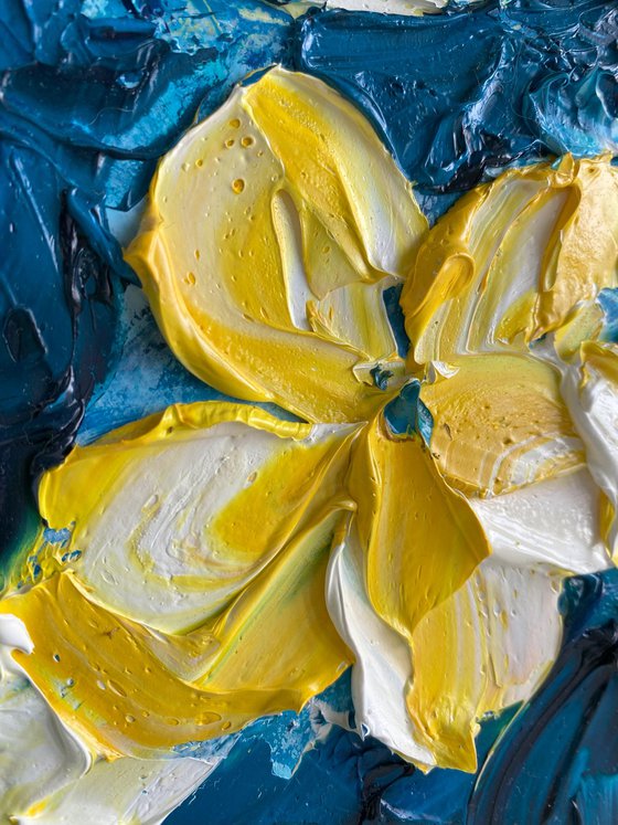 Impasto Frangipani Painting
