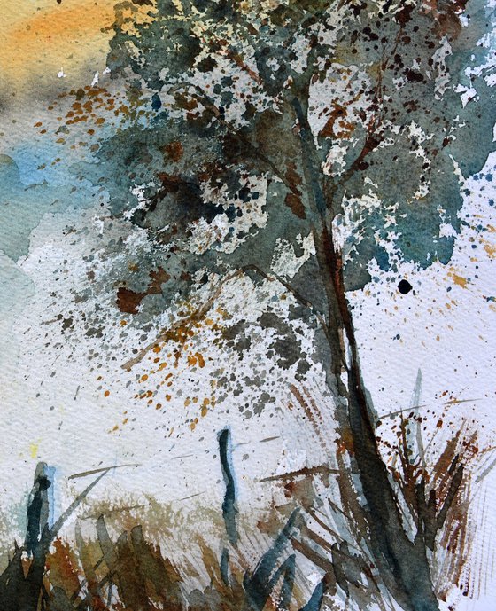 Soft awakening watercolor