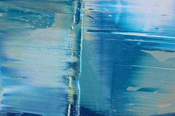 Refracted light on water